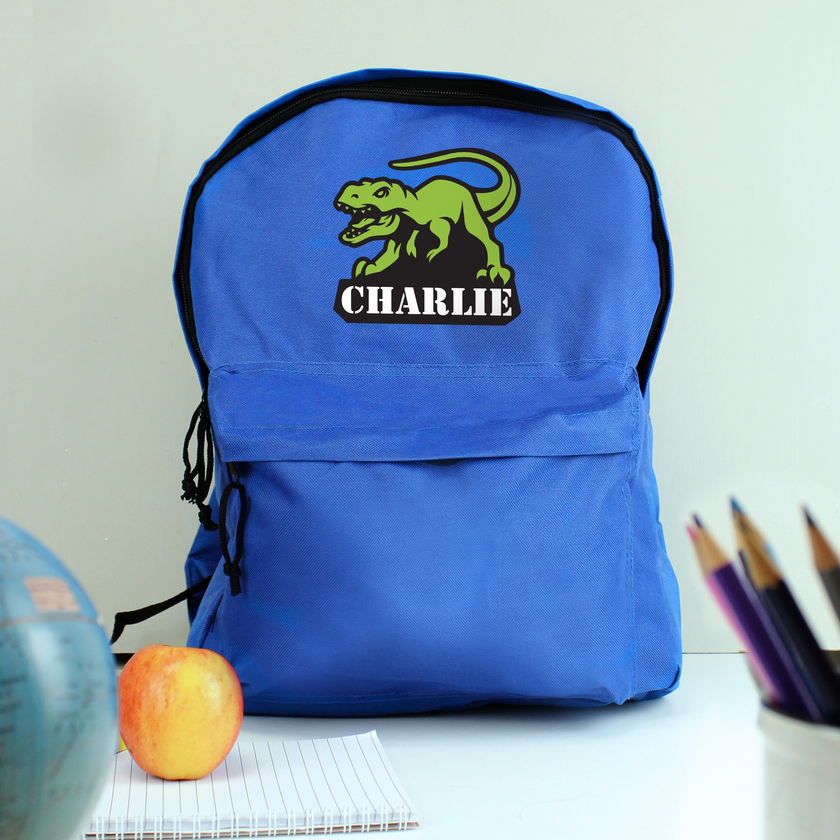 Personalised Dinosaur Blue Backpack - Shop Kids Bags At Gift Moments - 1