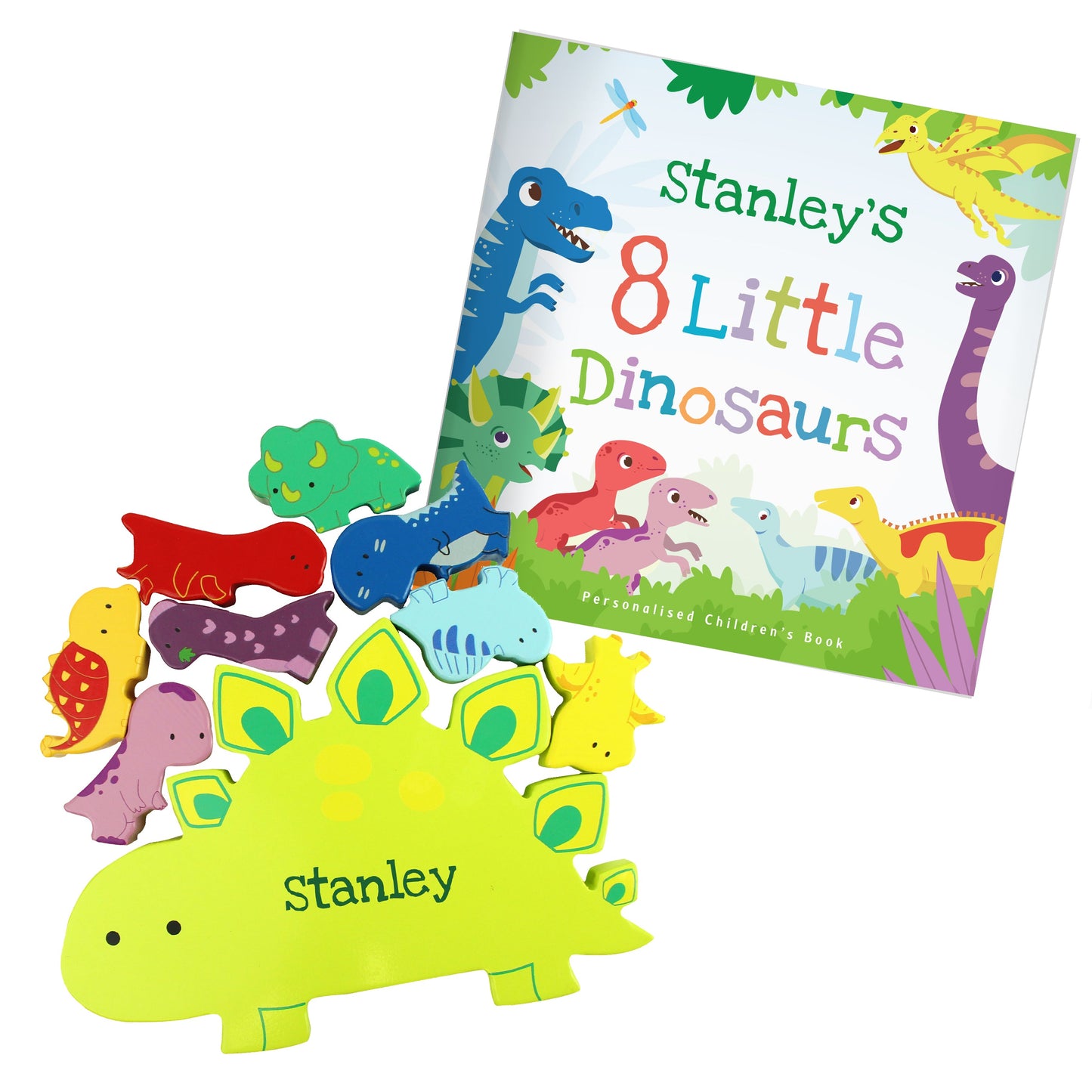 Personalised Dinosaur Book & Stacking Toy: 6 - Toys By Gift Moments