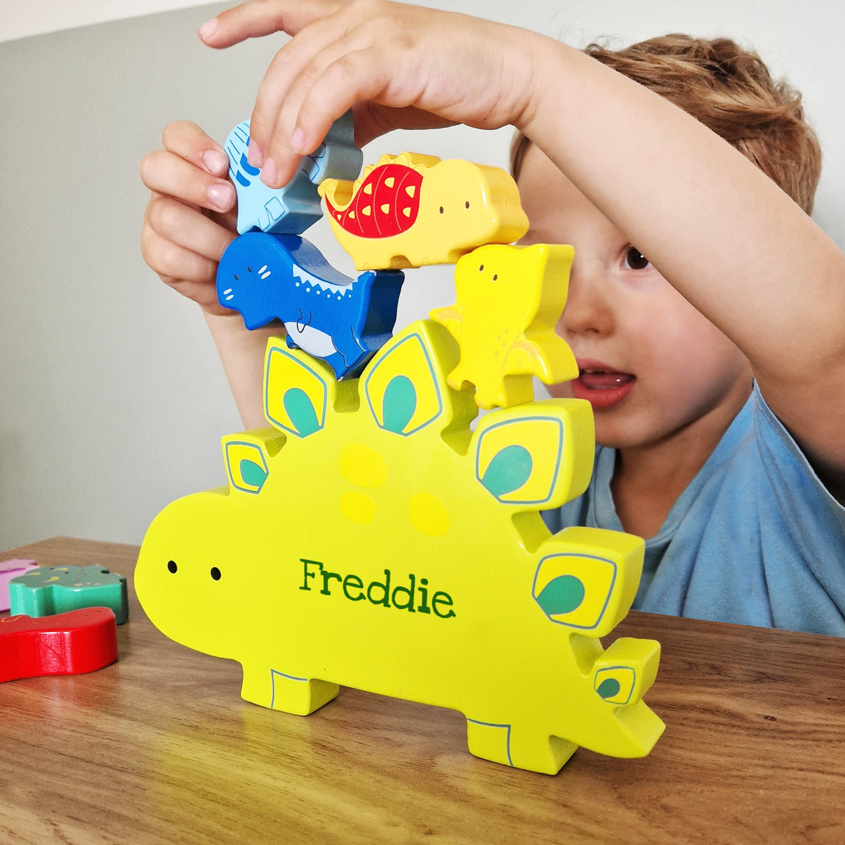 Personalised Dinosaur Book & Stacking Toy: 5 - Toys By Gift Moments