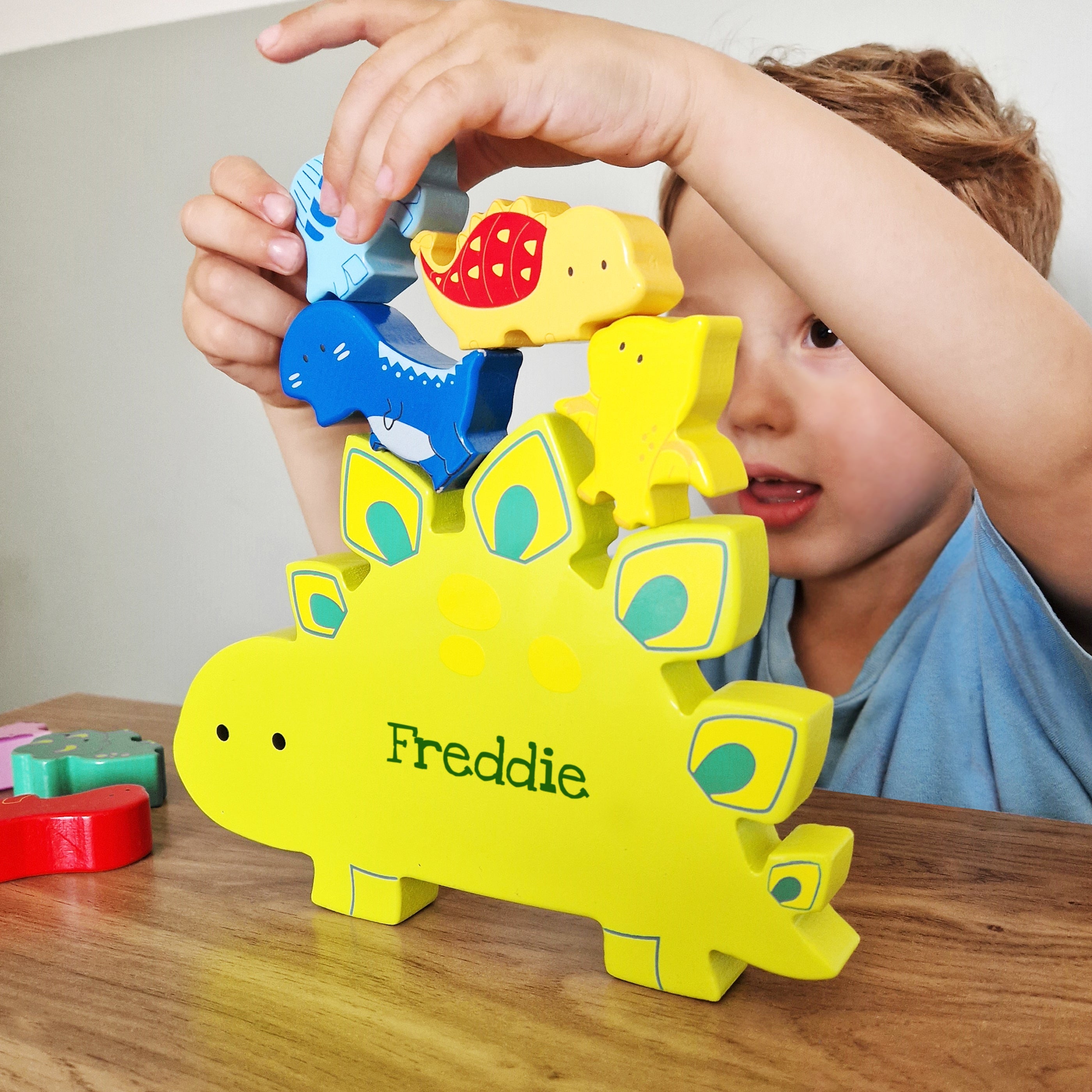 Personalised Dinosaur Book & Stacking Toy - Shop Toys At Gift Moments - 5