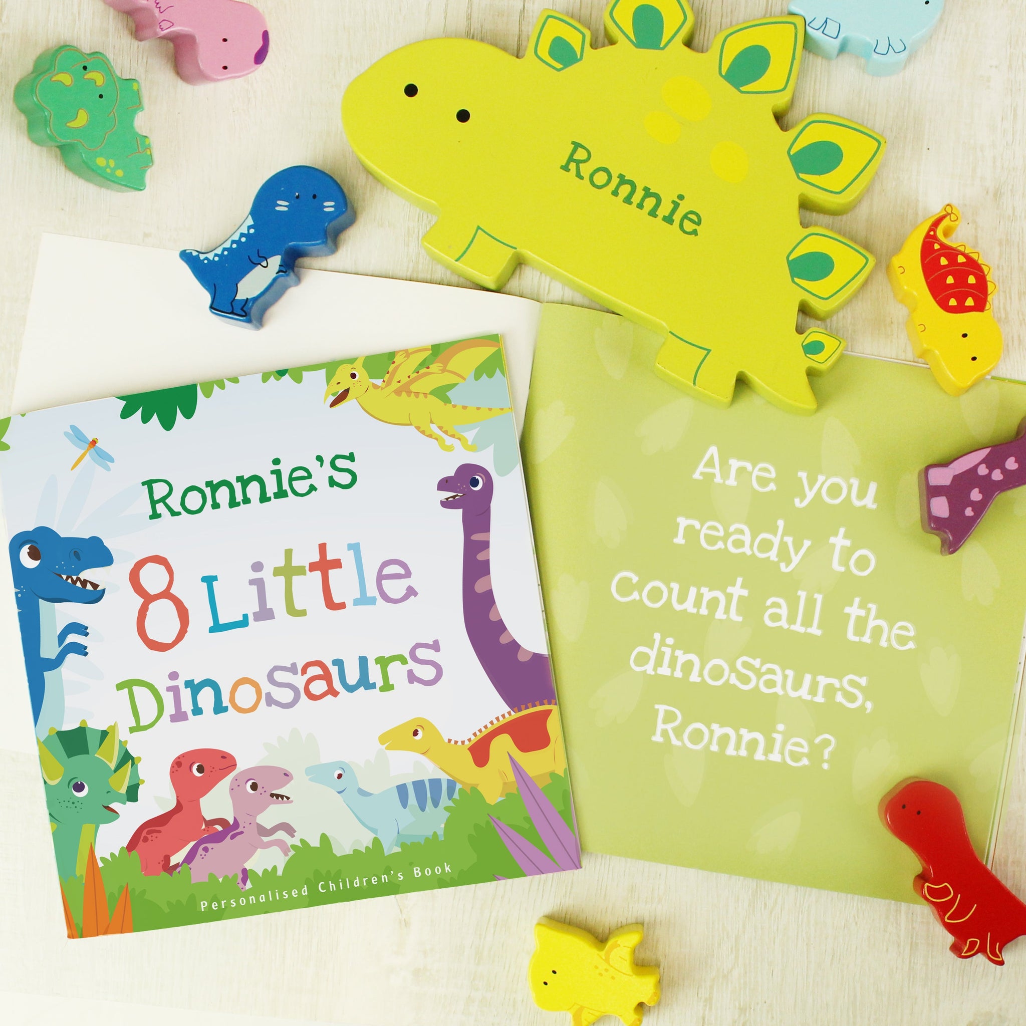 Personalised Dinosaur Book & Stacking Toy: 3 - Toys By Gift Moments