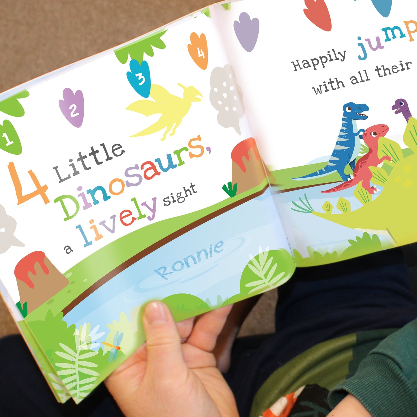 Personalised Dinosaur Book & Stacking Toy: 8 - Toys By Gift Moments