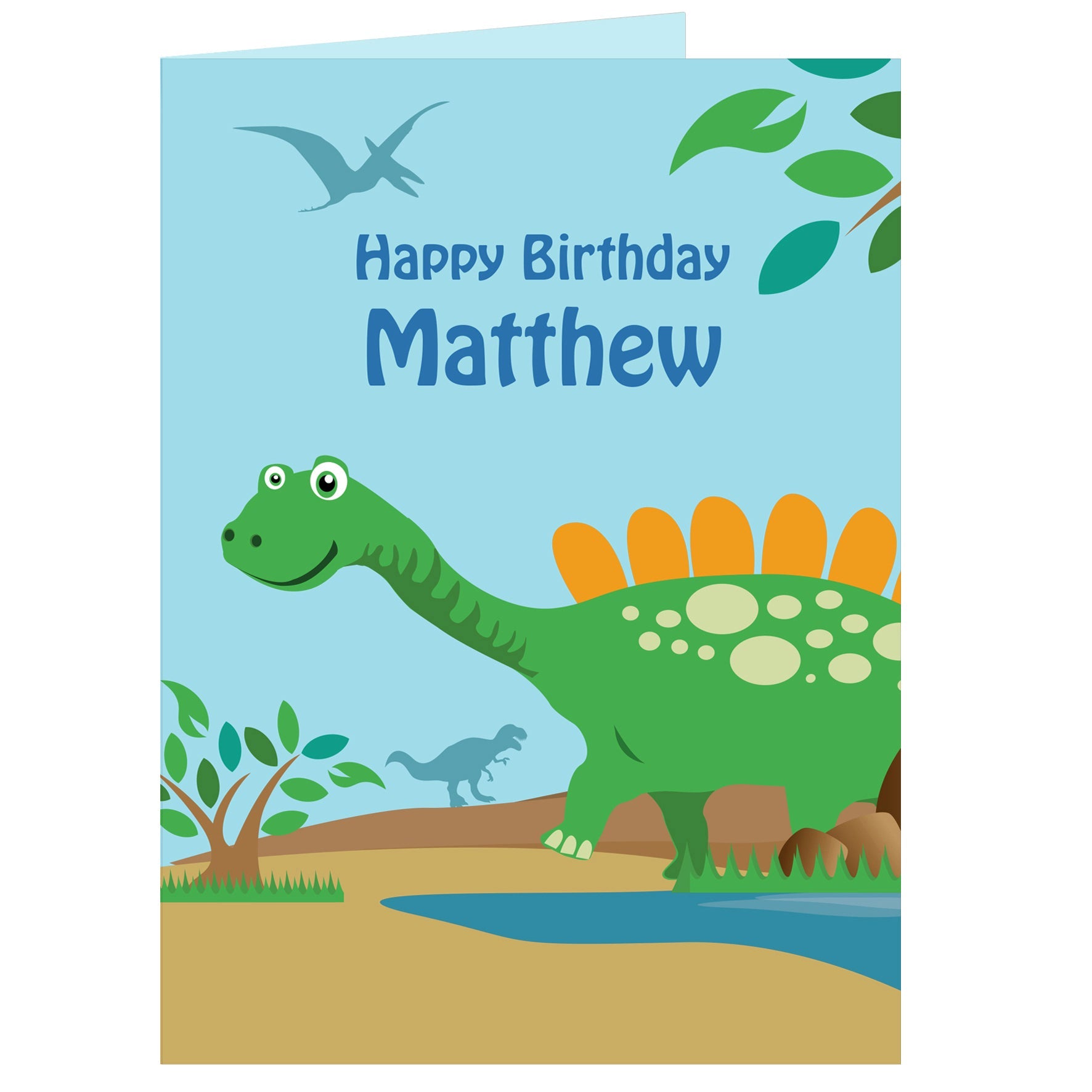 Personalised Dinosaur Card: 1 - Greeting Cards By Gift Moments