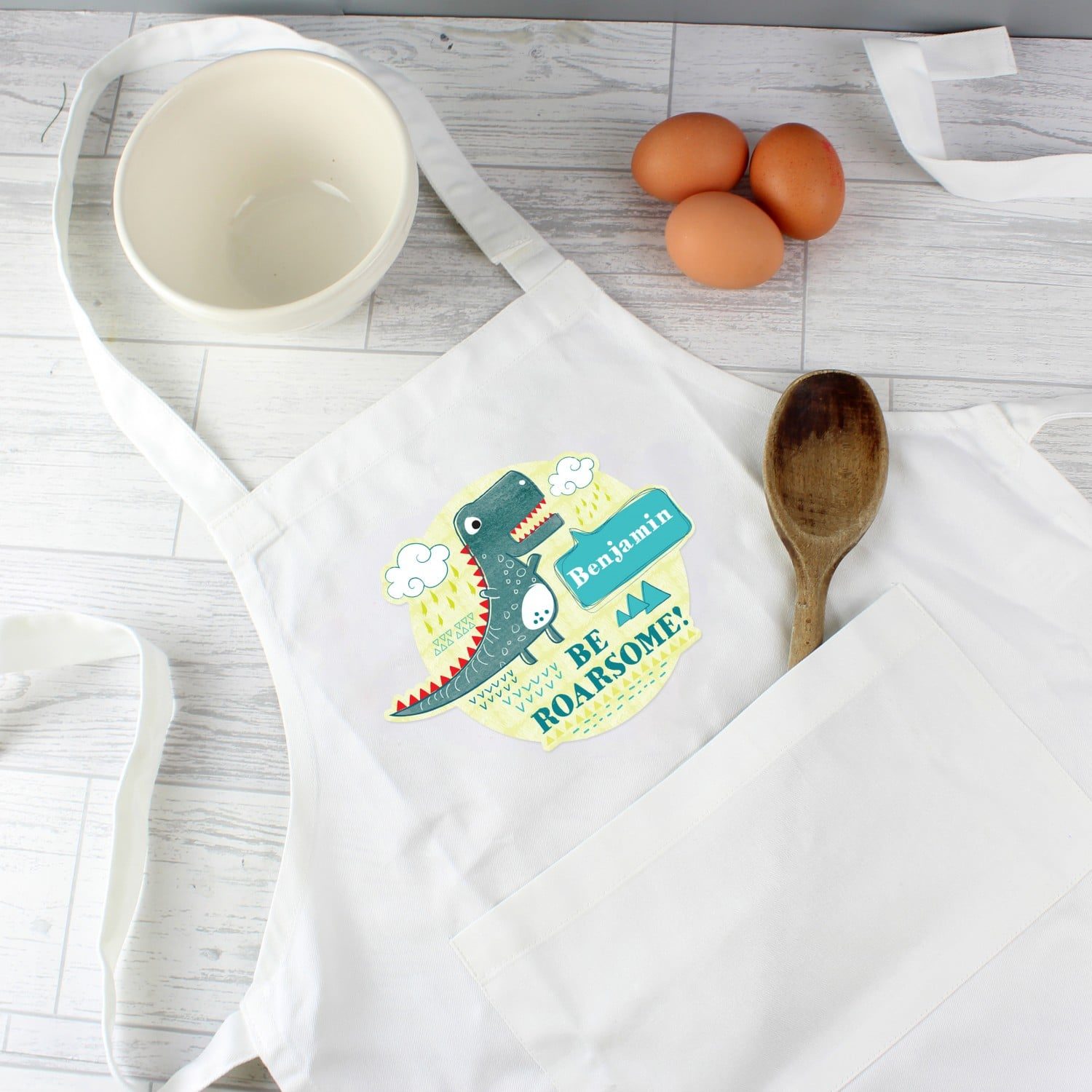 Personalised Dinosaur Childrens Apron: 1 - Aprons By Gift Moments