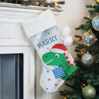 Personalised Dinosaur Christmas Stocking - Shop Christmas Stockings At Gift Moments - 1