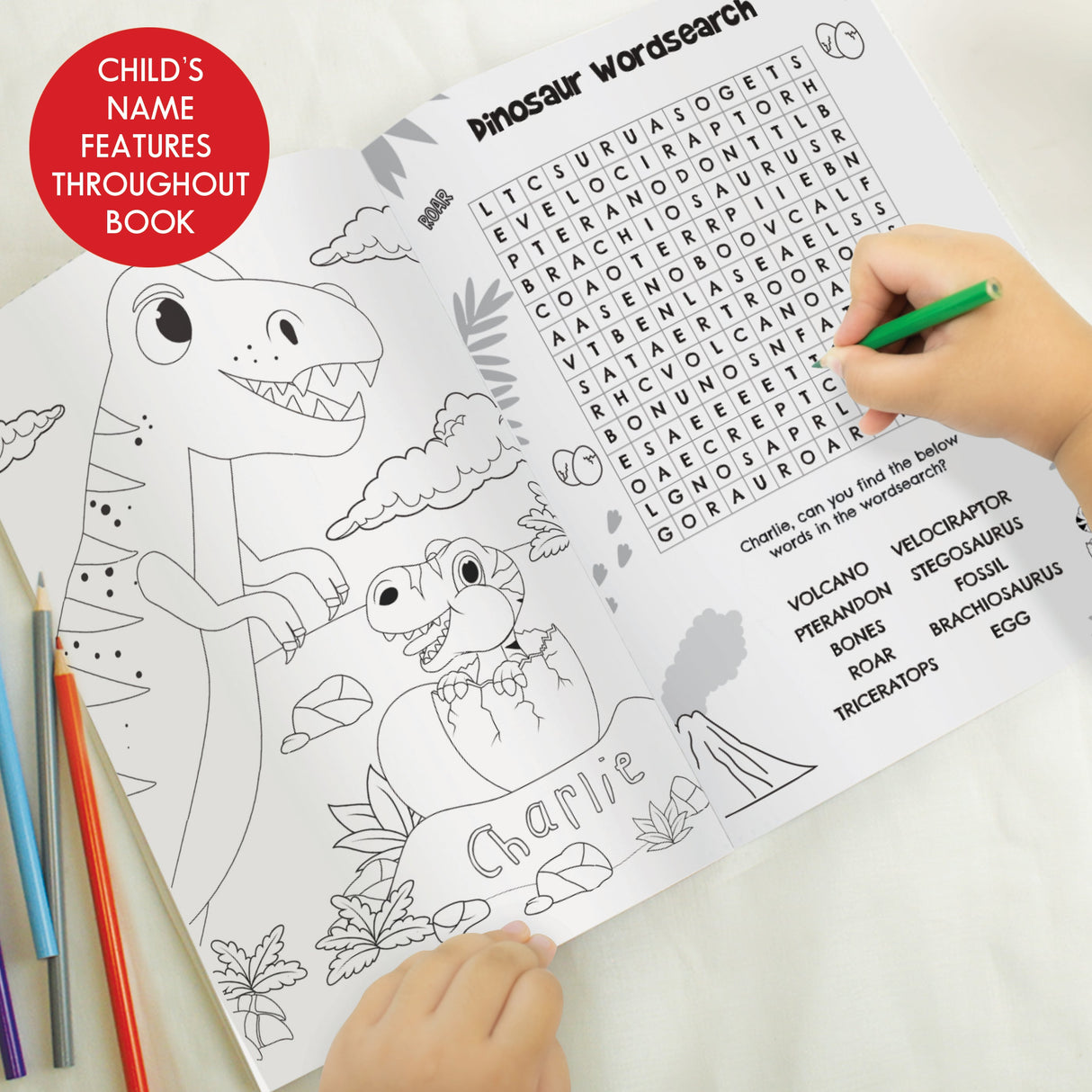 Personalised Dinosaur Colouring Book: 5 - Books By Gift Moments