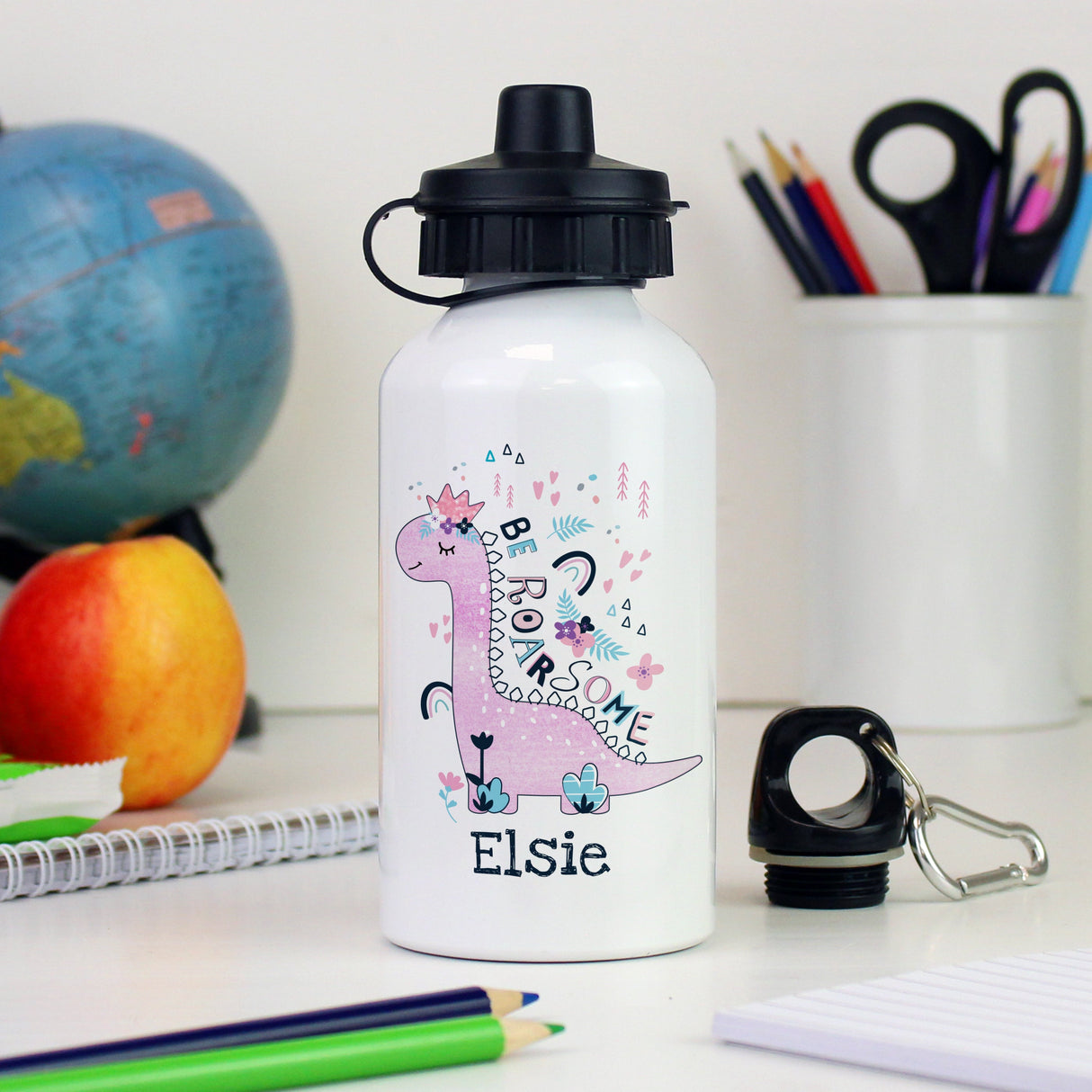Personalised Dinosaur Drinks Bottle: 1 - Kids Bottles By Gift Moments