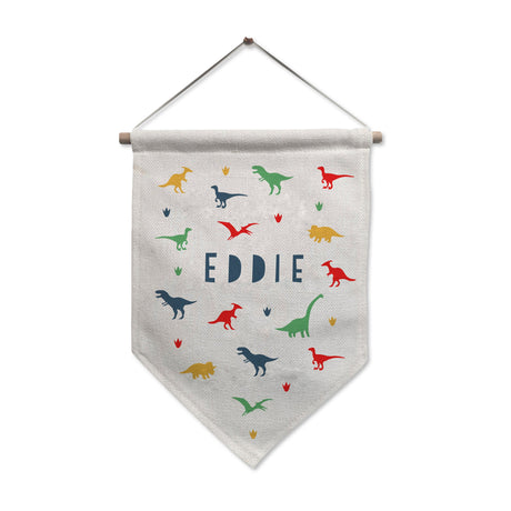 Personalised Dinosaur Hanging Banner: 4 - Banners By Gift Moments