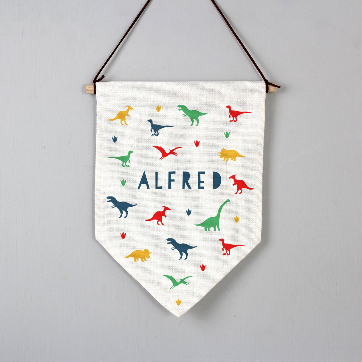 Personalised Dinosaur Hanging Banner: 2 - Banners By Gift Moments