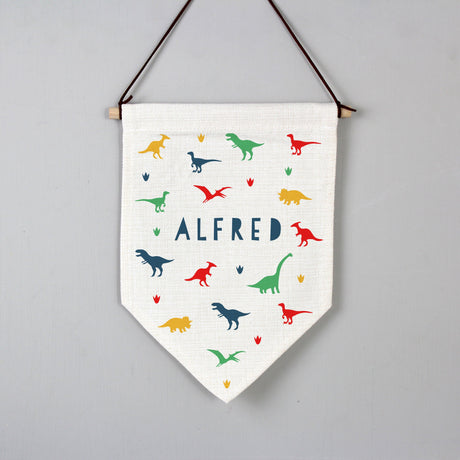 Personalised Dinosaur Hanging Banner: 2 - Banners By Gift Moments