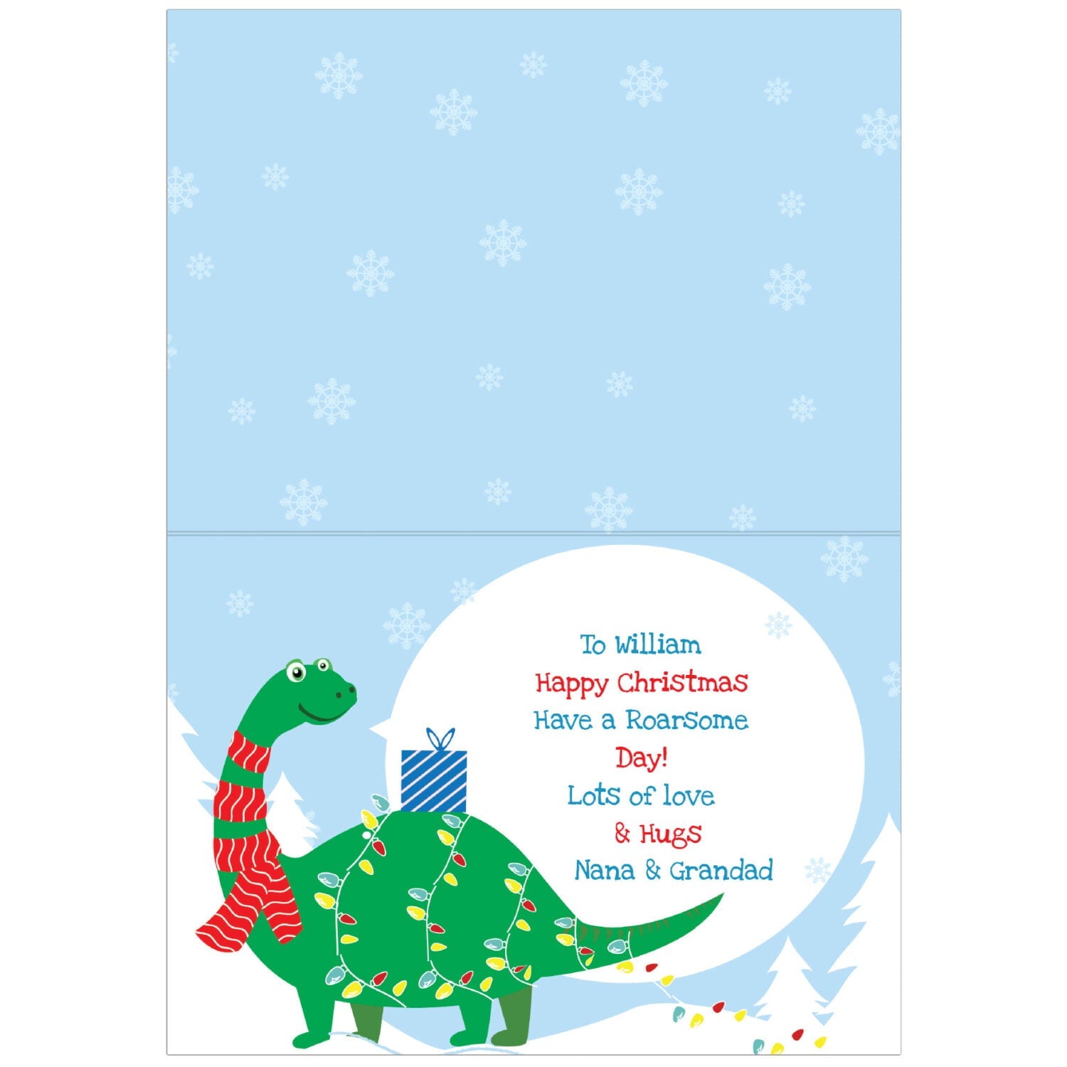 Personalised Dinosaur ’Have a Roarsome Christmas’ Card: 4 - Greeting Cards By Gift Moments