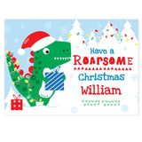 Personalised Dinosaur ’Have a Roarsome Christmas’ Card: 3 - Greeting Cards By Gift Moments