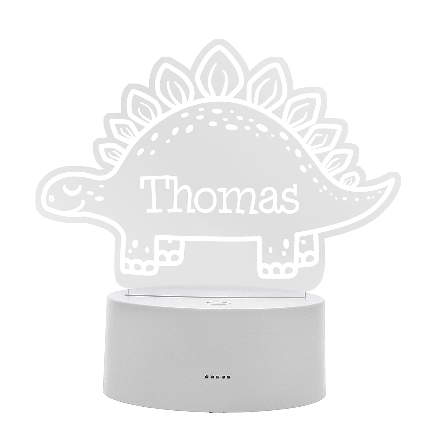 Personalised Dinosaur LED Colour Changing Night Light: 5 - LED Lighting By Gift Moments