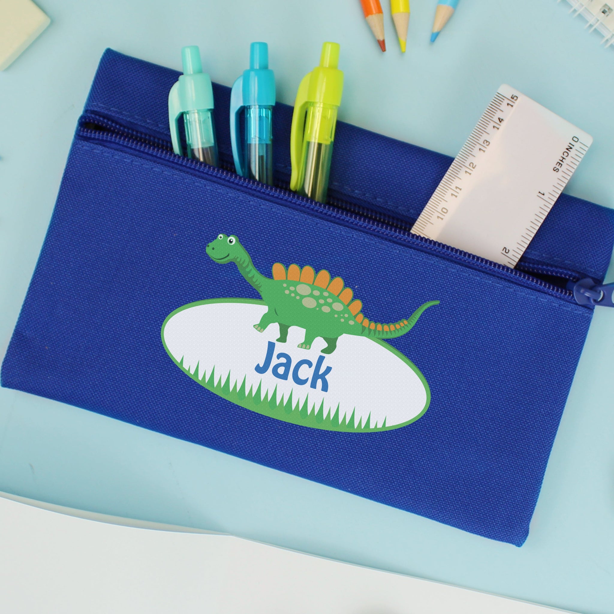 Personalised Dinosaur Pencil case: 2 - Pencil Cases & Sets By Gift Moments