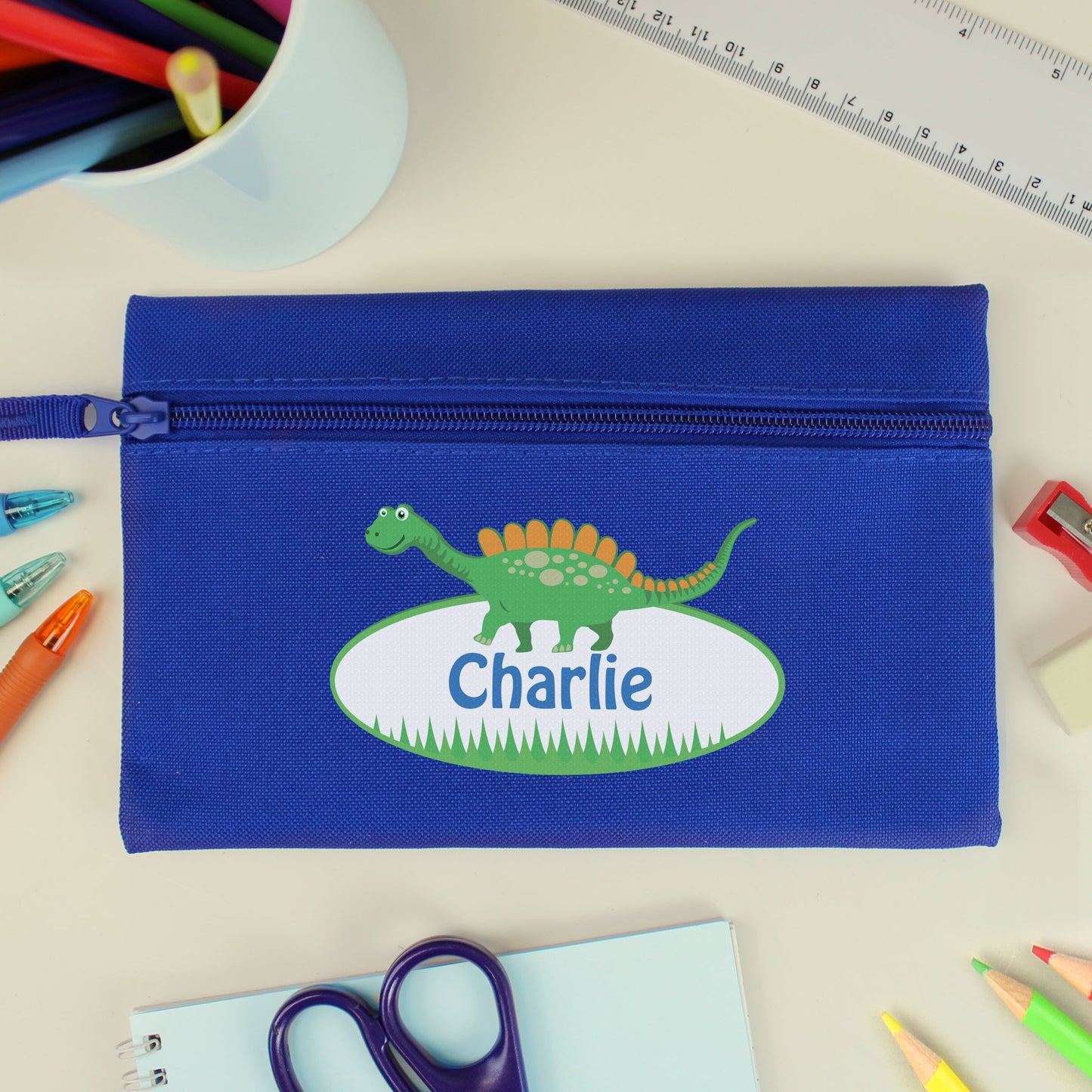 Personalised Dinosaur Pencil case: 3 - Pencil Cases & Sets By Gift Moments