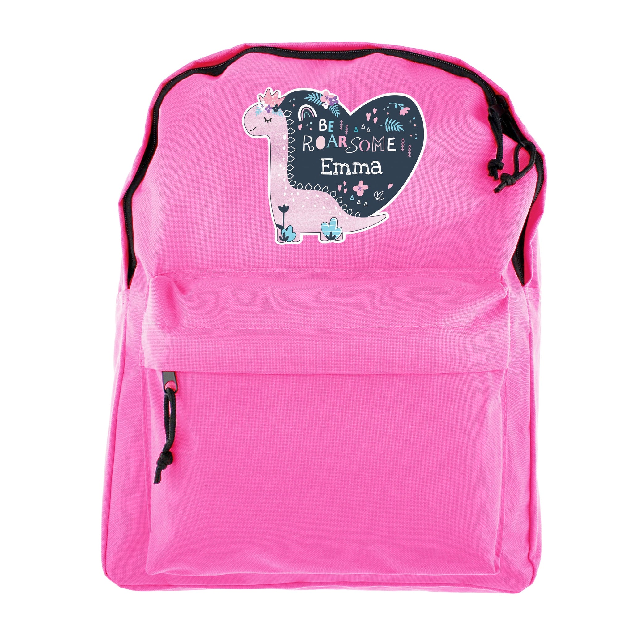 Personalised Dinosaur Pink Backpack: 5 - Kids Bags By Gift Moments