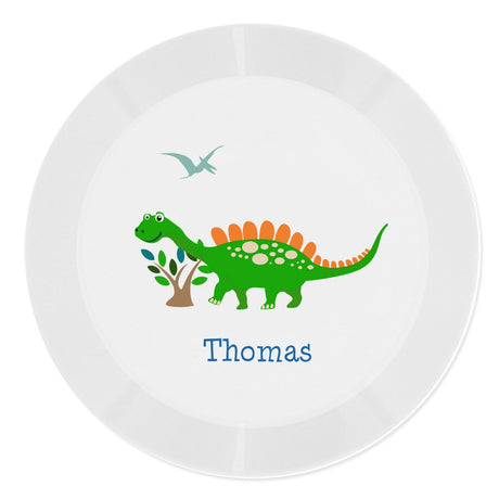 Personalised Dinosaur Plastic Plate: 2 - Tableware By Gift Moments
