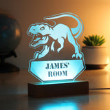 Personalised Dinosaur Wooden Based LED Light: 1 - LED Lighting By Gift Moments