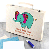 Personalised Diwali Elephant Colouring Set: 1 - Pencil Cases & Sets By Gift Moments