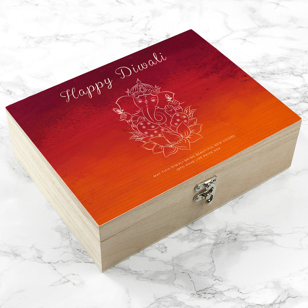 Personalised Diwali Ganesh Keepsake Box - Shop Keepsake Boxes At Gift Moments - 1
