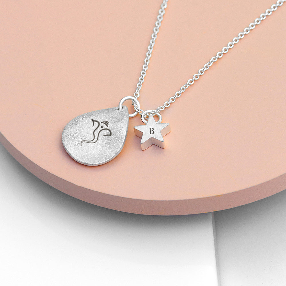 Personalised Ganesh Necklace for Diwali Celebration: 6 - Silver - Necklaces By Gift Moments