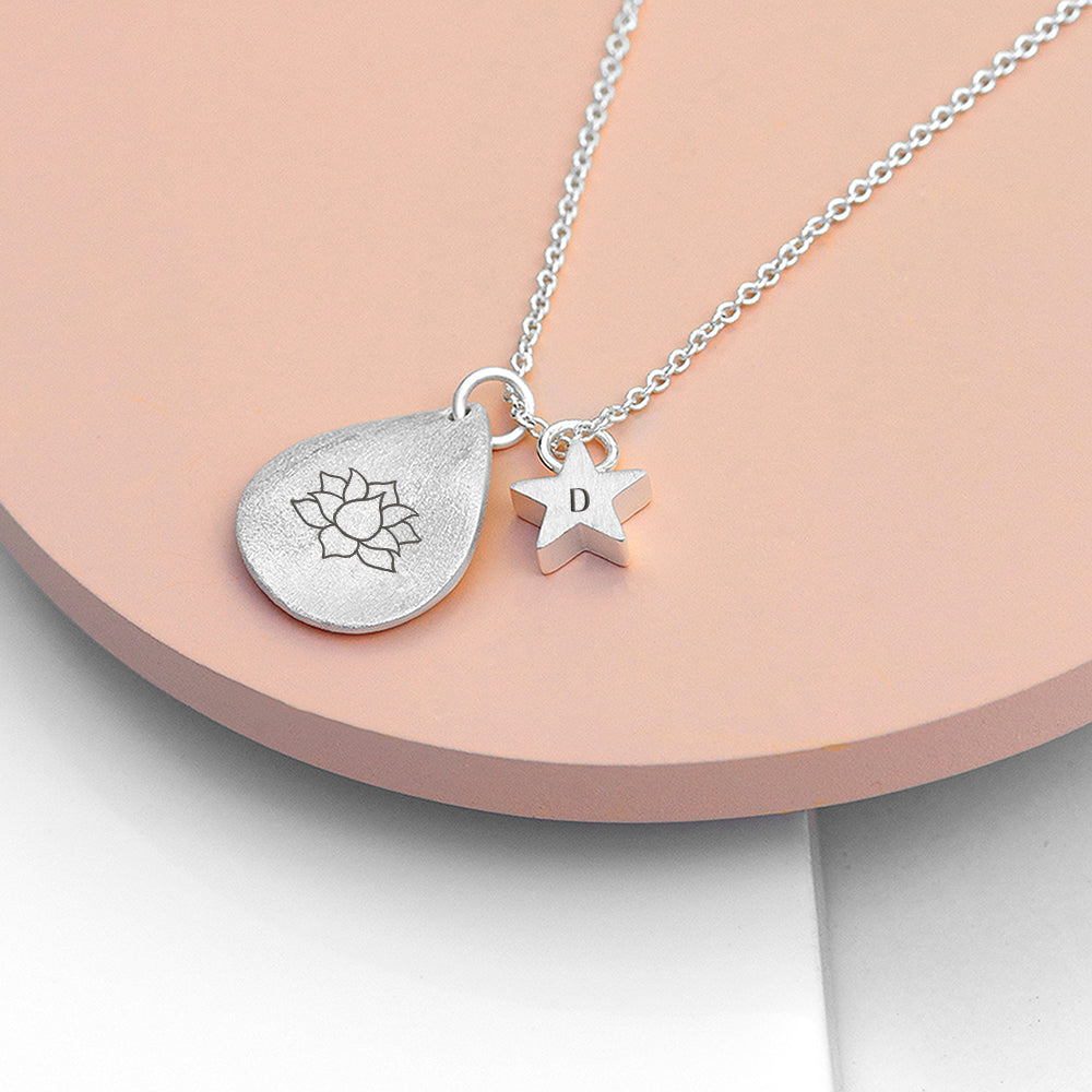 Personalised Diwali Petal Lotus Necklaces - Silver - Shop Necklaces At Gift Moments - 5