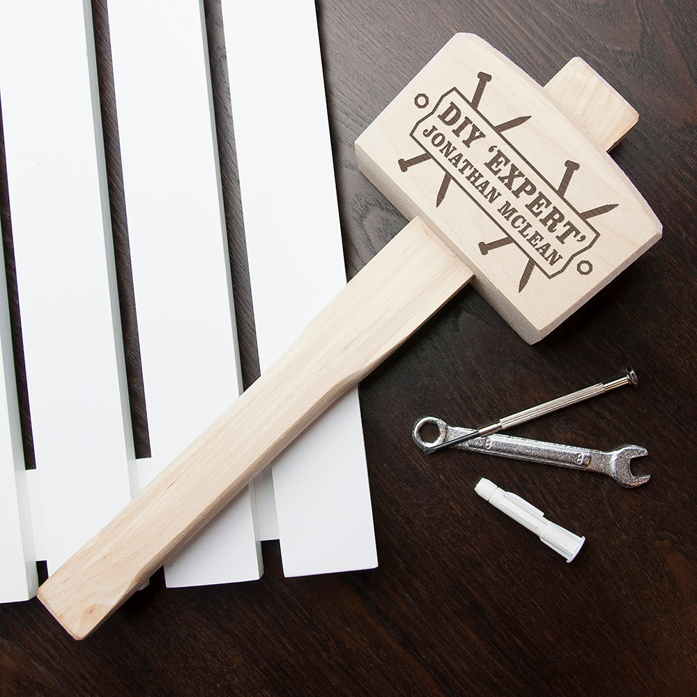 Personalised DIY ’Expert’ Wooden Mallet: 1 - Tools & Storage By Gift Moments