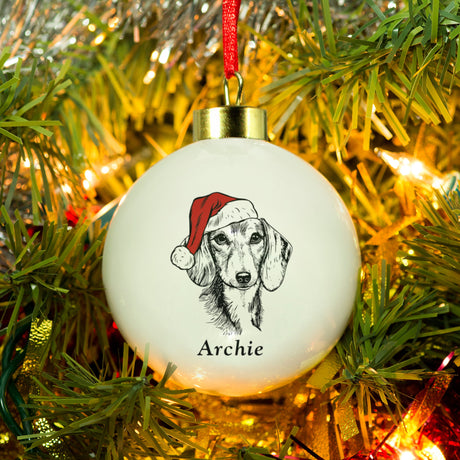 Personalised Dog Breed Christmas Bauble: 1 - Christmas Baubles By Gift Moments