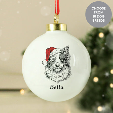 Personalised Dog Breed Christmas Bauble: 4 - Christmas Baubles By Gift Moments