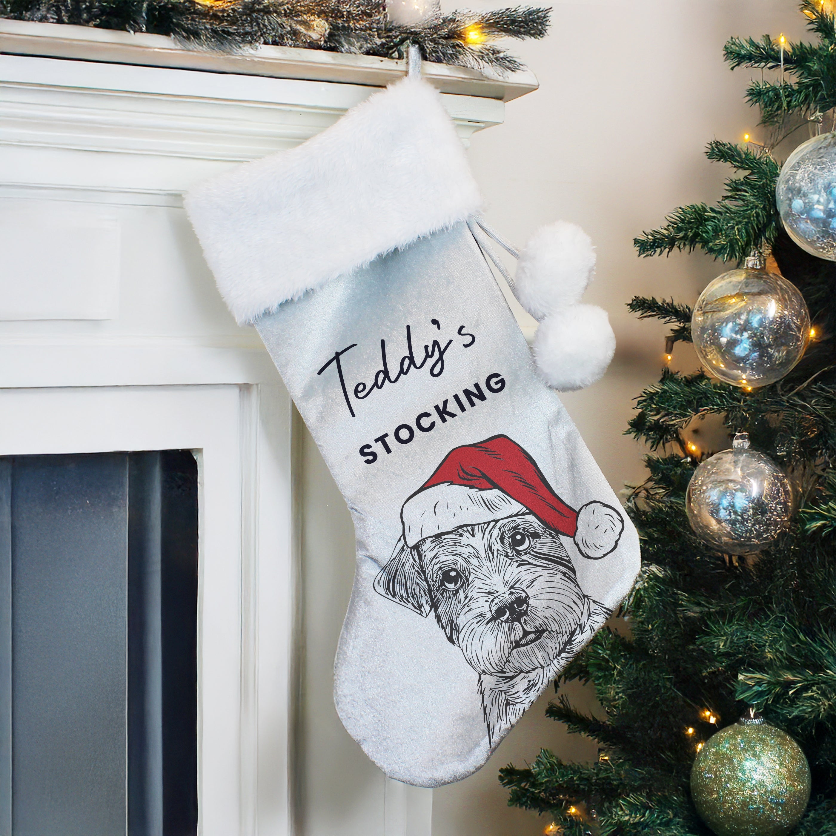 Personalised Dog Breed Christmas Stocking - Shop Christmas Stockings At Gift Moments - 1