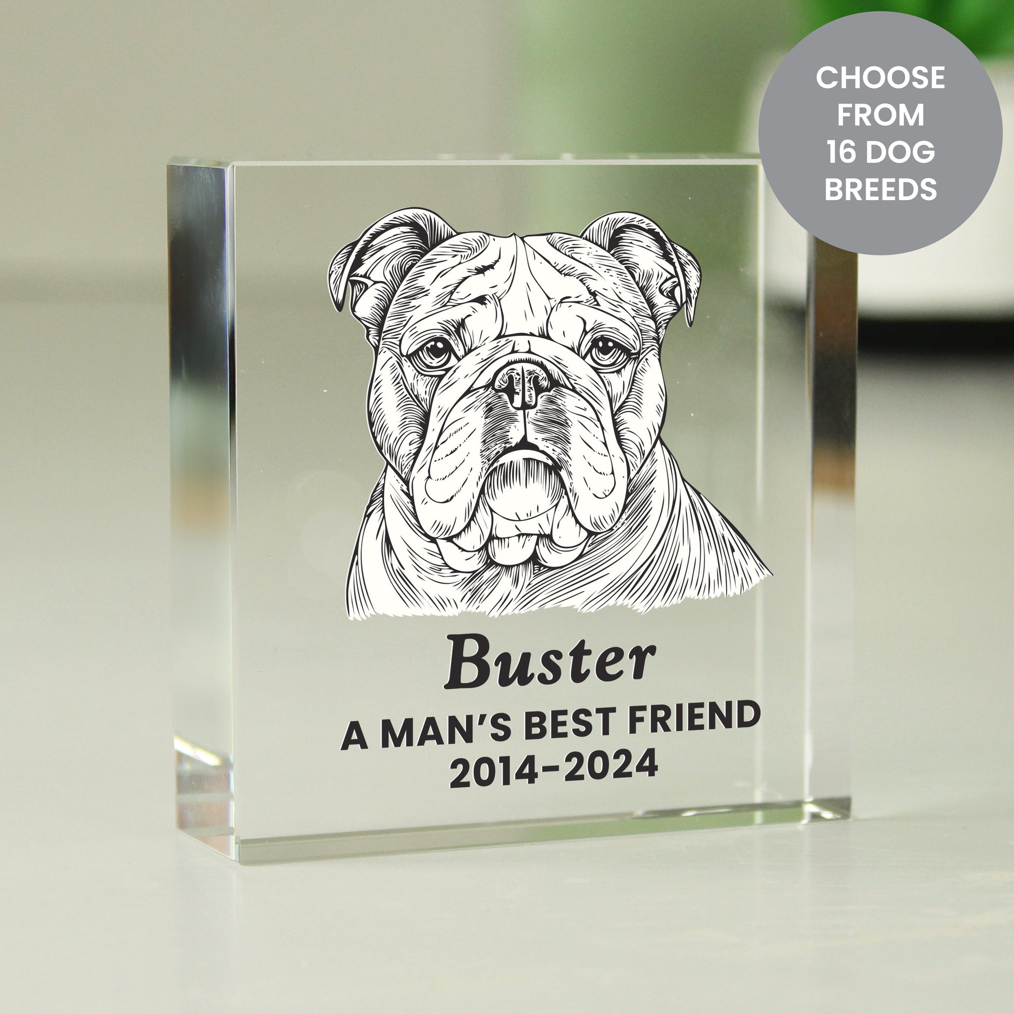Personalised Dog Breed Crystal Ornament: 3 - Crystal Tokens By Gift Moments
