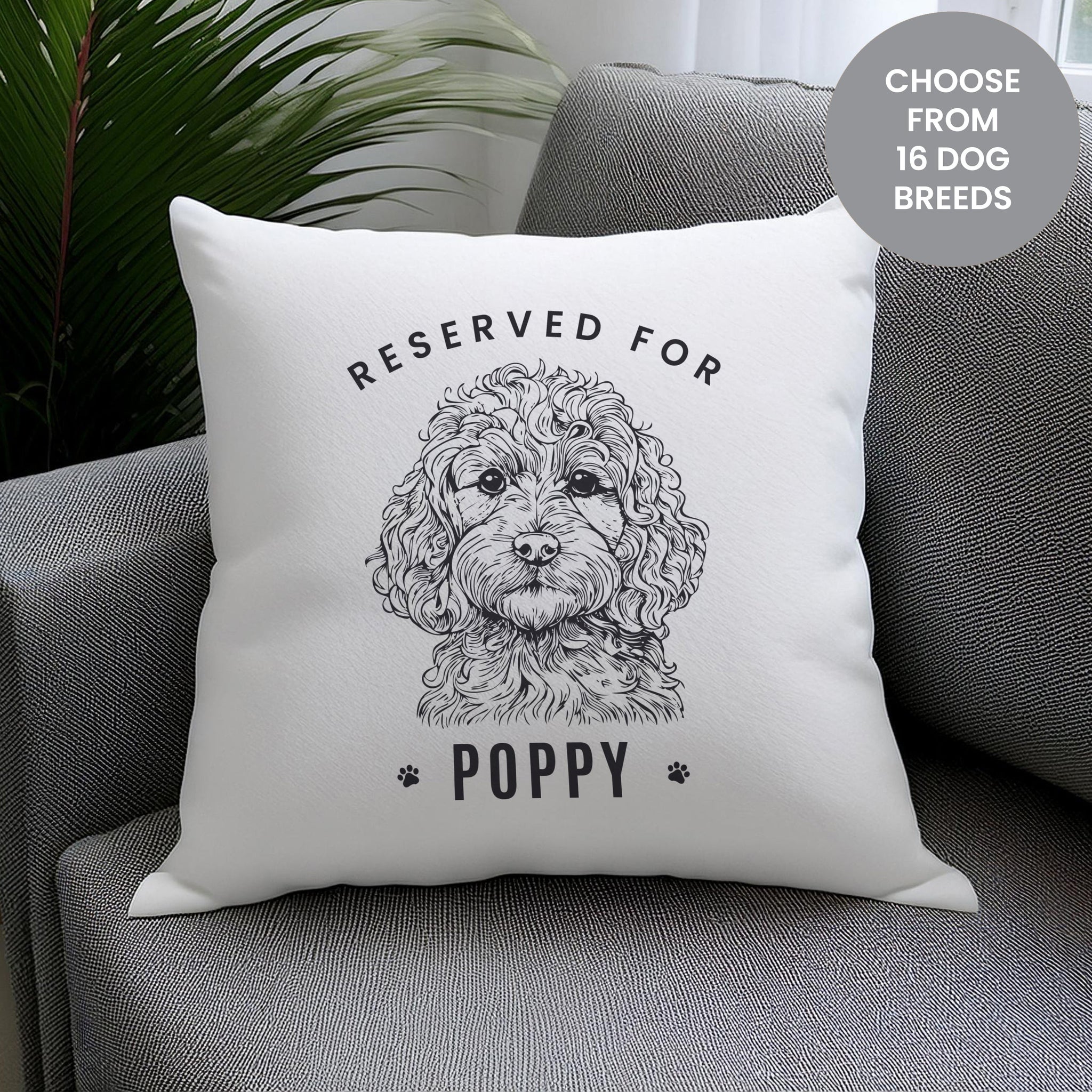 Personalised Dog Breed Cushion: 2 - Cushions By Gift Moments