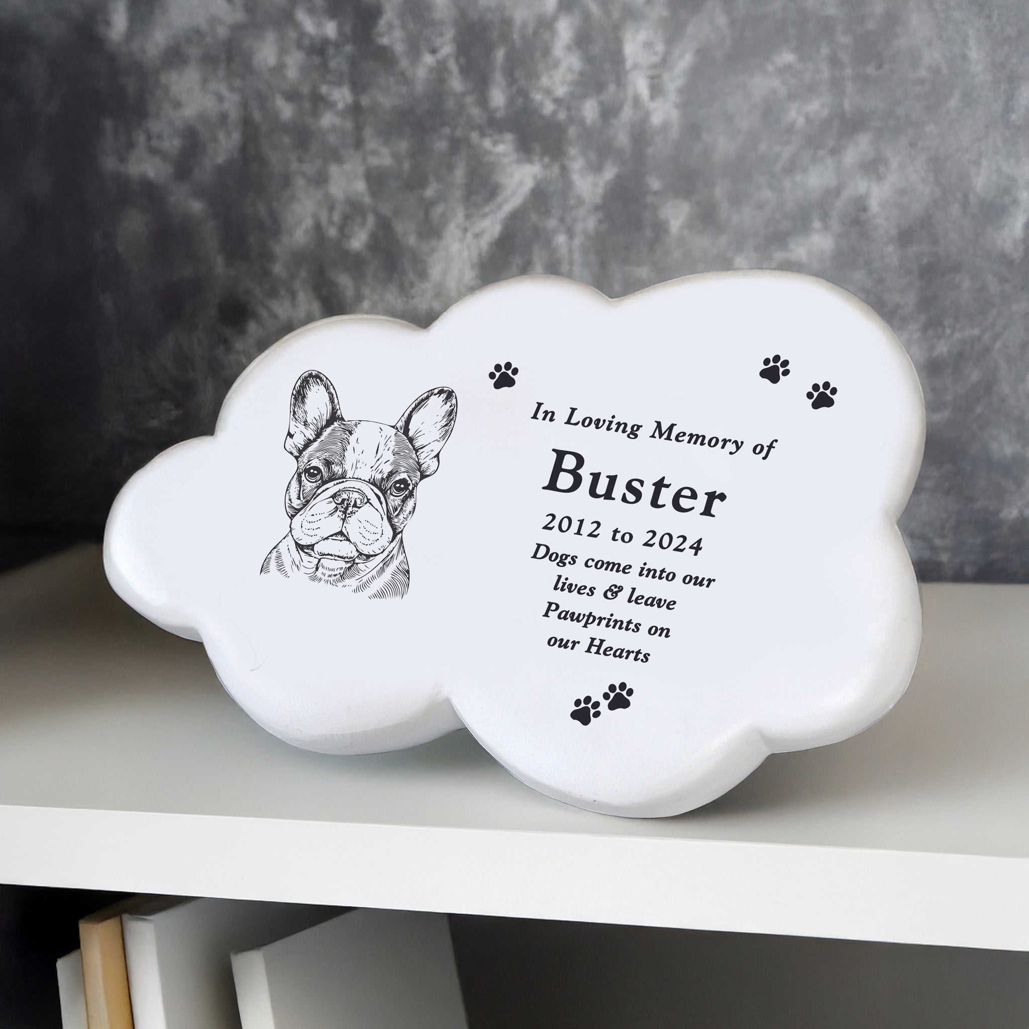 Personalised Dog Breed Garden Memorial Cloud: 5 - Memorials By Gift Moments