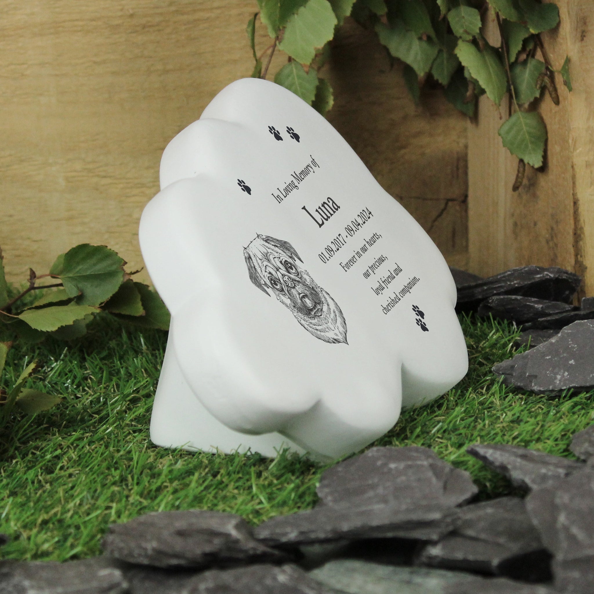 Personalised Dog Breed Garden Memorial Cloud: 3 - Memorials By Gift Moments