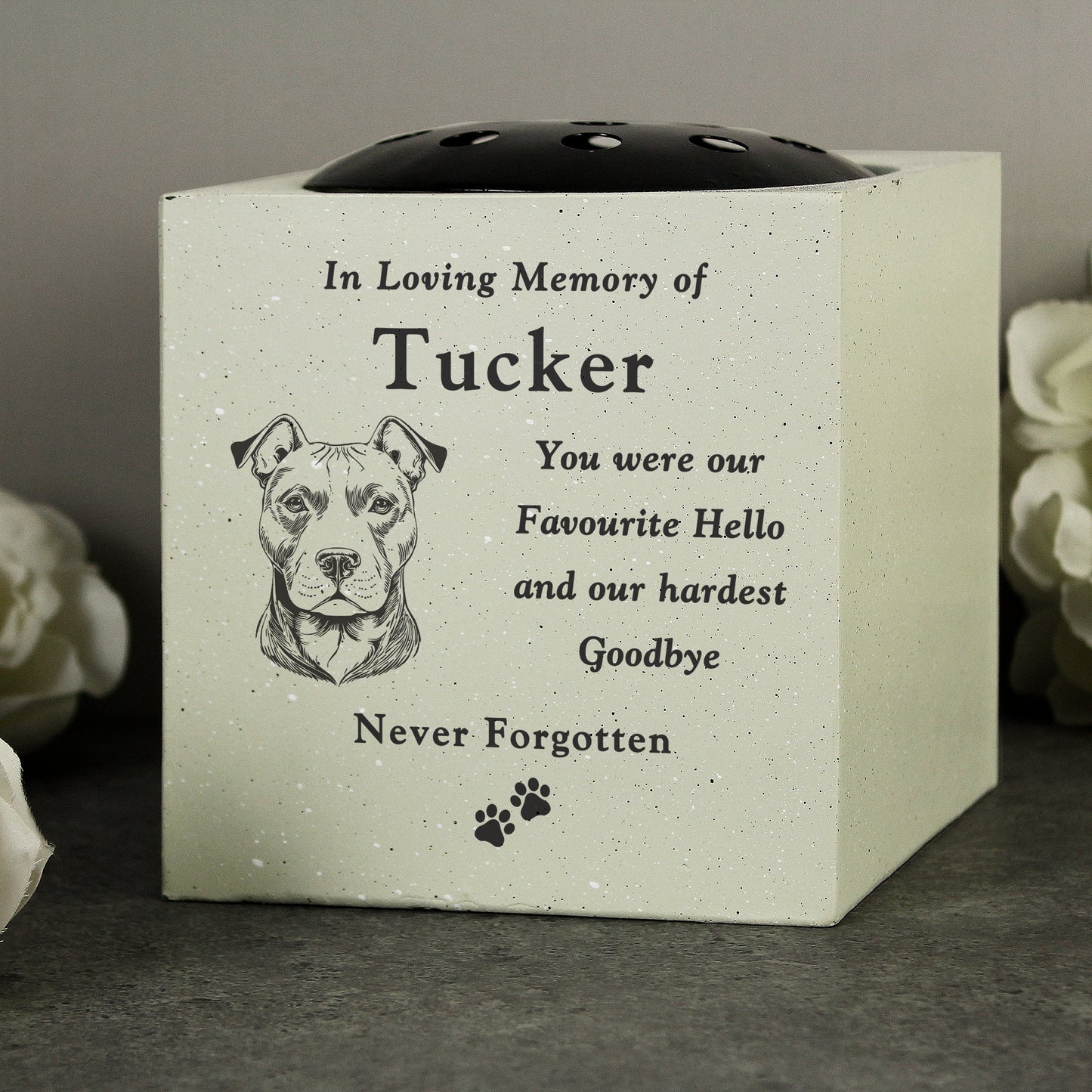 Personalised Dog Breed Memorial Garden Vase: 4 - Memorials By Gift Moments