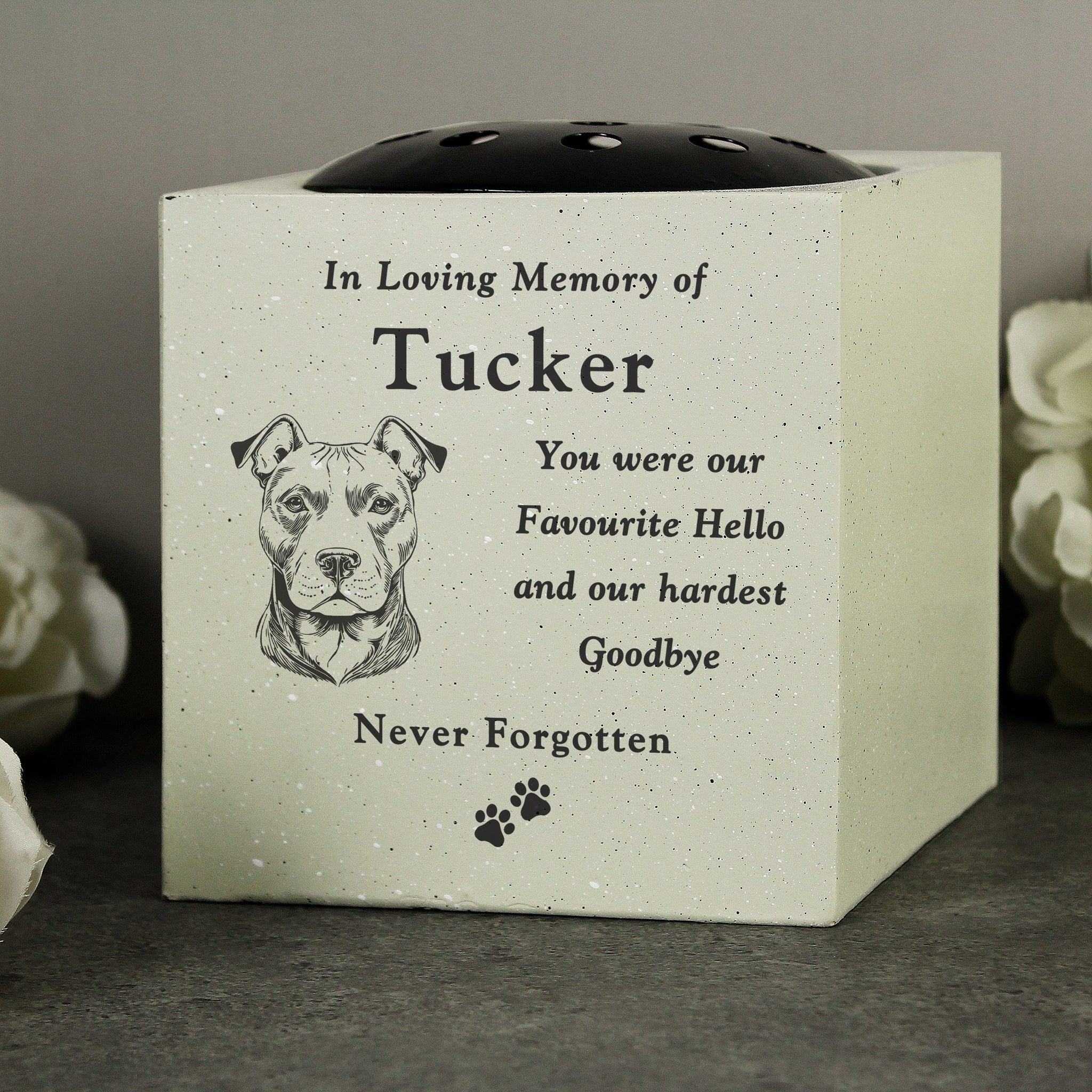 Personalised Dog Breed Memorial Garden Vase: 4 - Memorials By Gift Moments