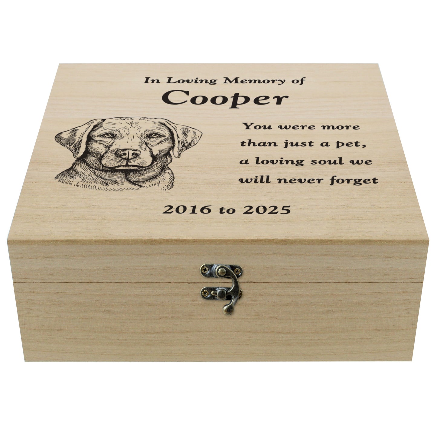 Personalised Dog Breed Memorial Large Keepsake Box: 5 - Keepsake Boxes By Gift Moments