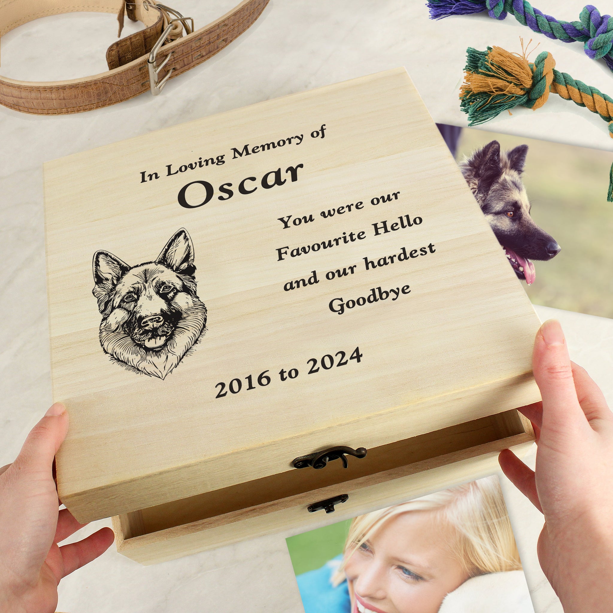 Personalised Dog Breed Memorial Large Keepsake Box: 1 - Keepsake Boxes By Gift Moments