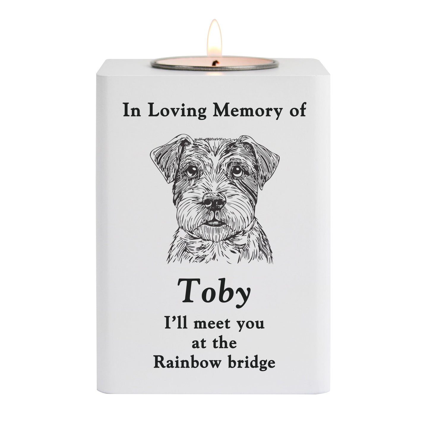 Personalised Dog Breed Memorial Tealight Holder: 5 - Candle Holders By Gift Moments