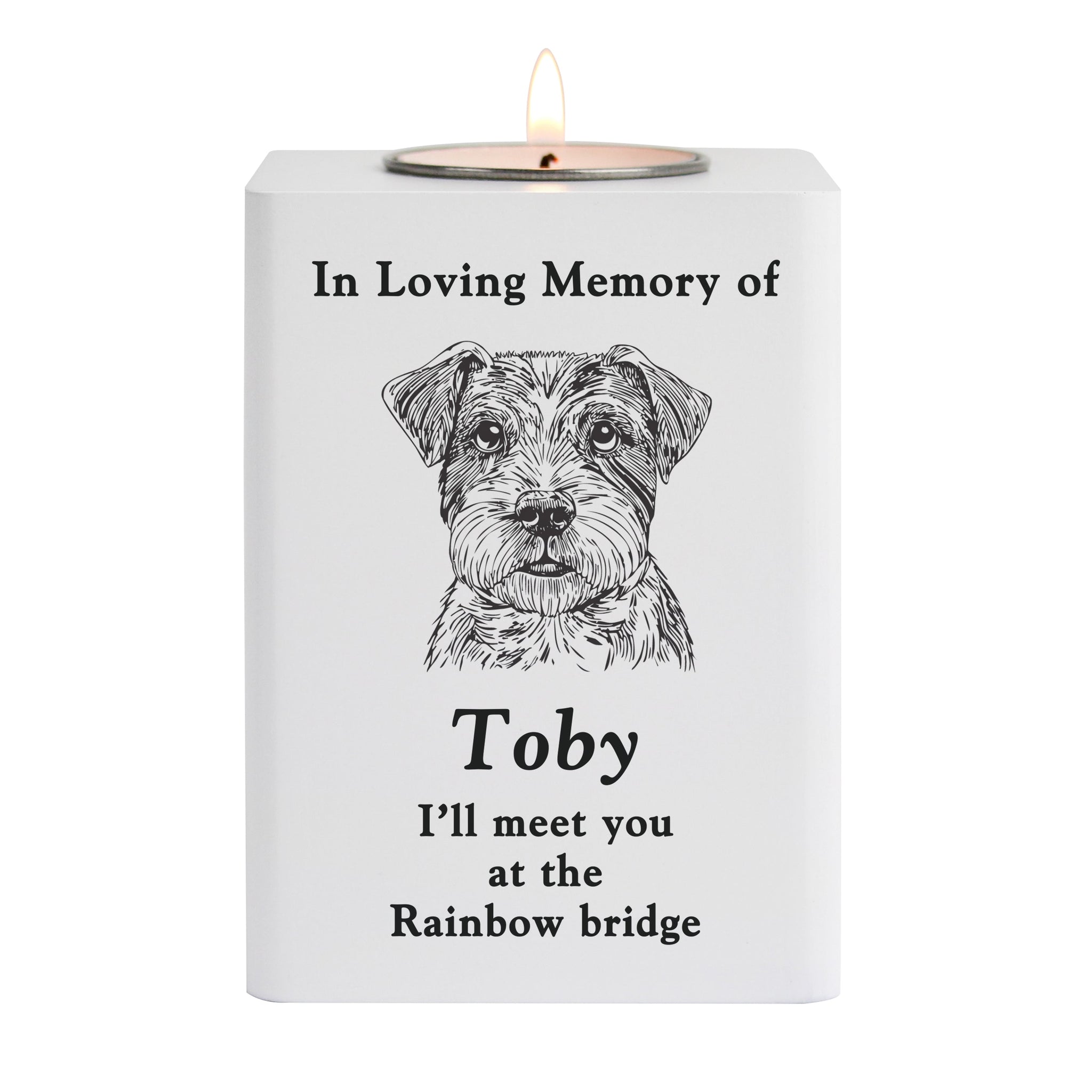 Personalised Dog Breed Memorial Tealight Holder: 5 - Candle Holders By Gift Moments