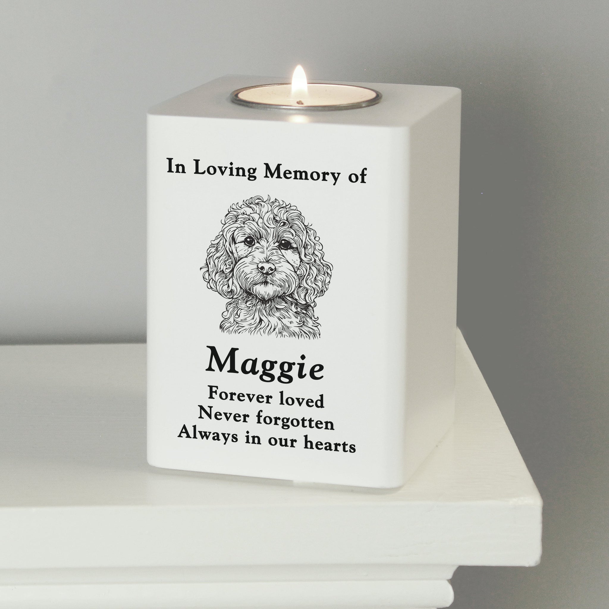 Personalised Dog Breed Memorial Tealight Holder: 3 - Candle Holders By Gift Moments
