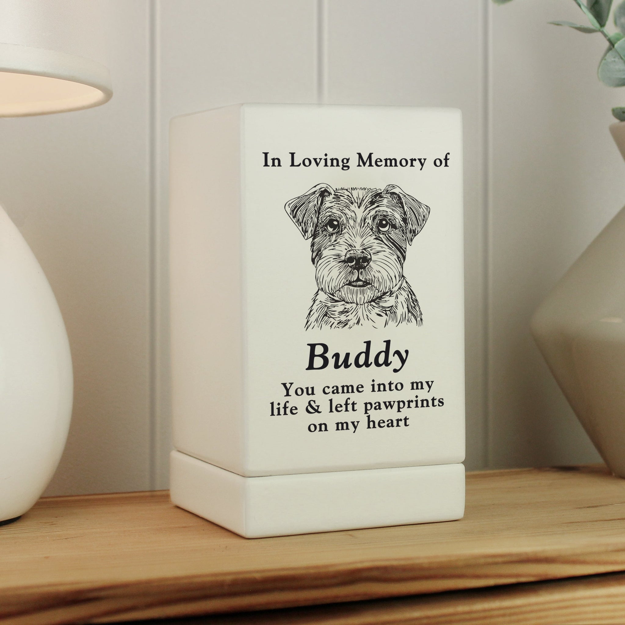 Personalised Dog Breed Small Memorial Urn: 1 - Memorials By Gift Moments