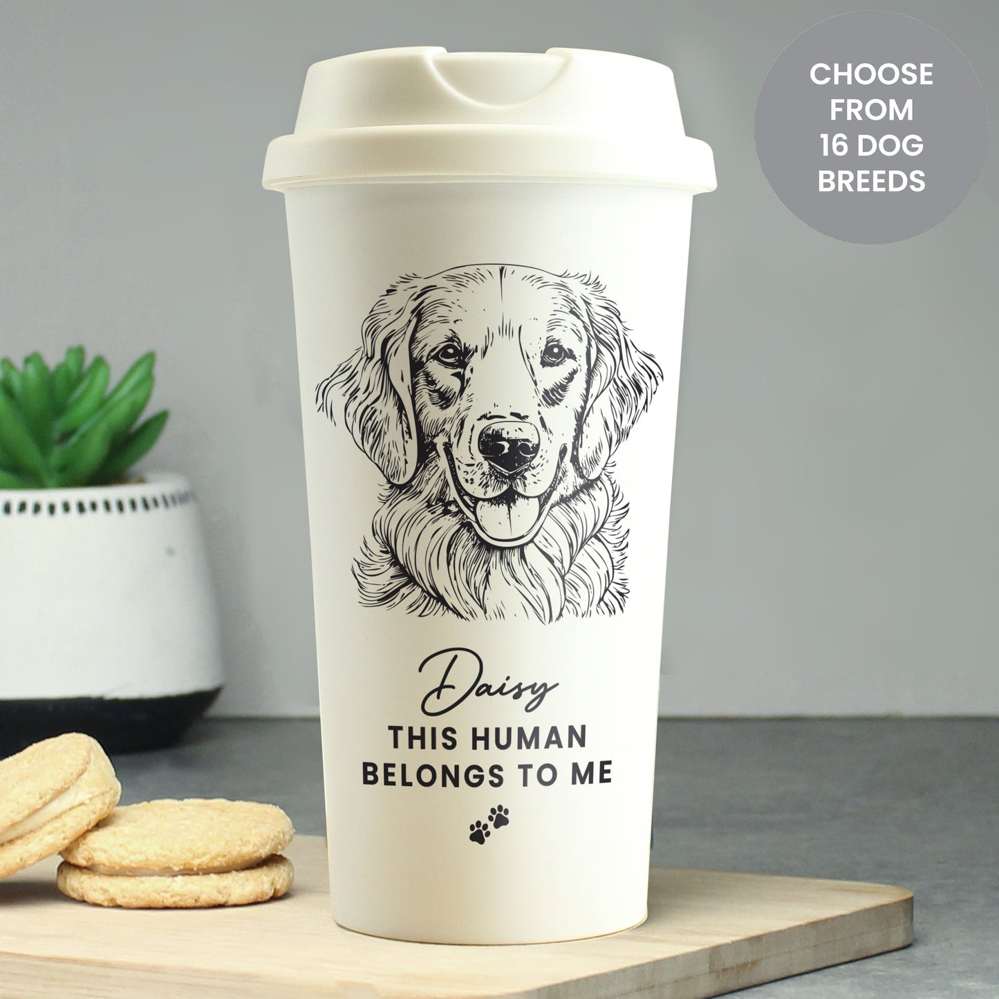 Personalised Dog Breed Travel Cup: 2 - Travel Mugs By Gift Moments
