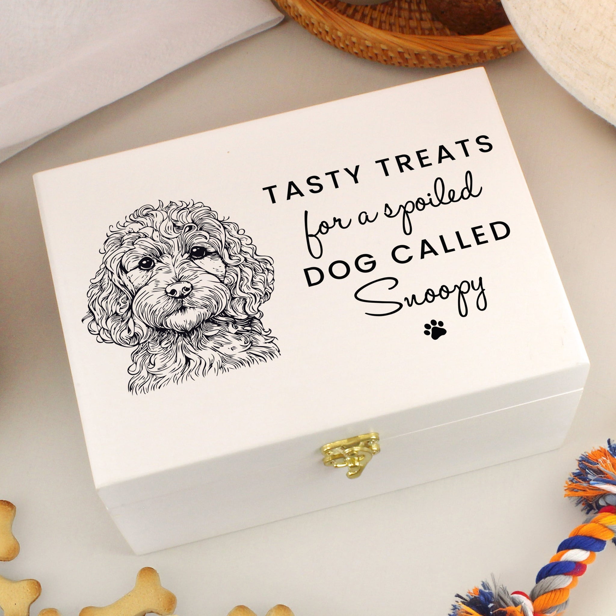 Personalised Dog Breed White Storage Box: 1 - Storage By Gift Moments