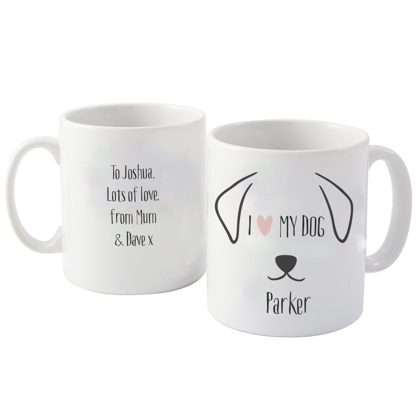 Personalised Dog Features Mug: 3 - Mugs By Gift Moments