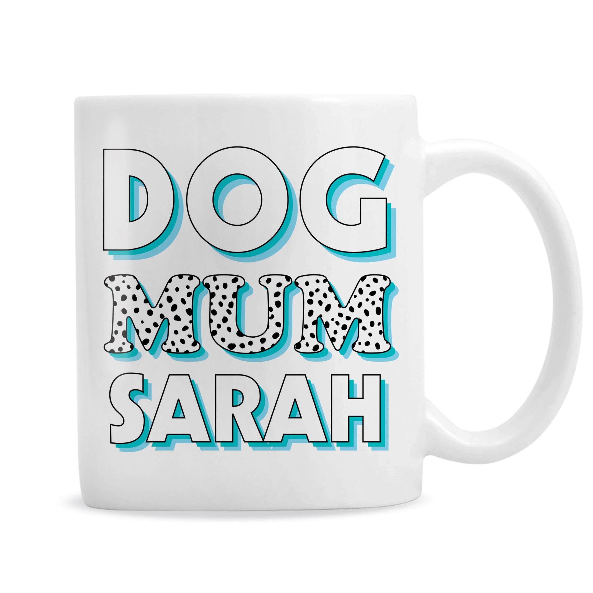 Personalised Dog Mum Blue Spots Mug: 5 - Mugs By Gift Moments
