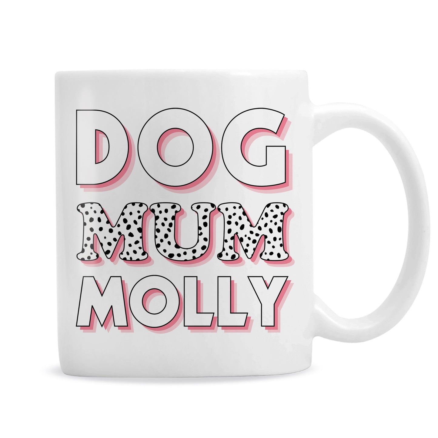 Personalised Dog Mum Pink Spots Mug: 5 - Mugs By Gift Moments