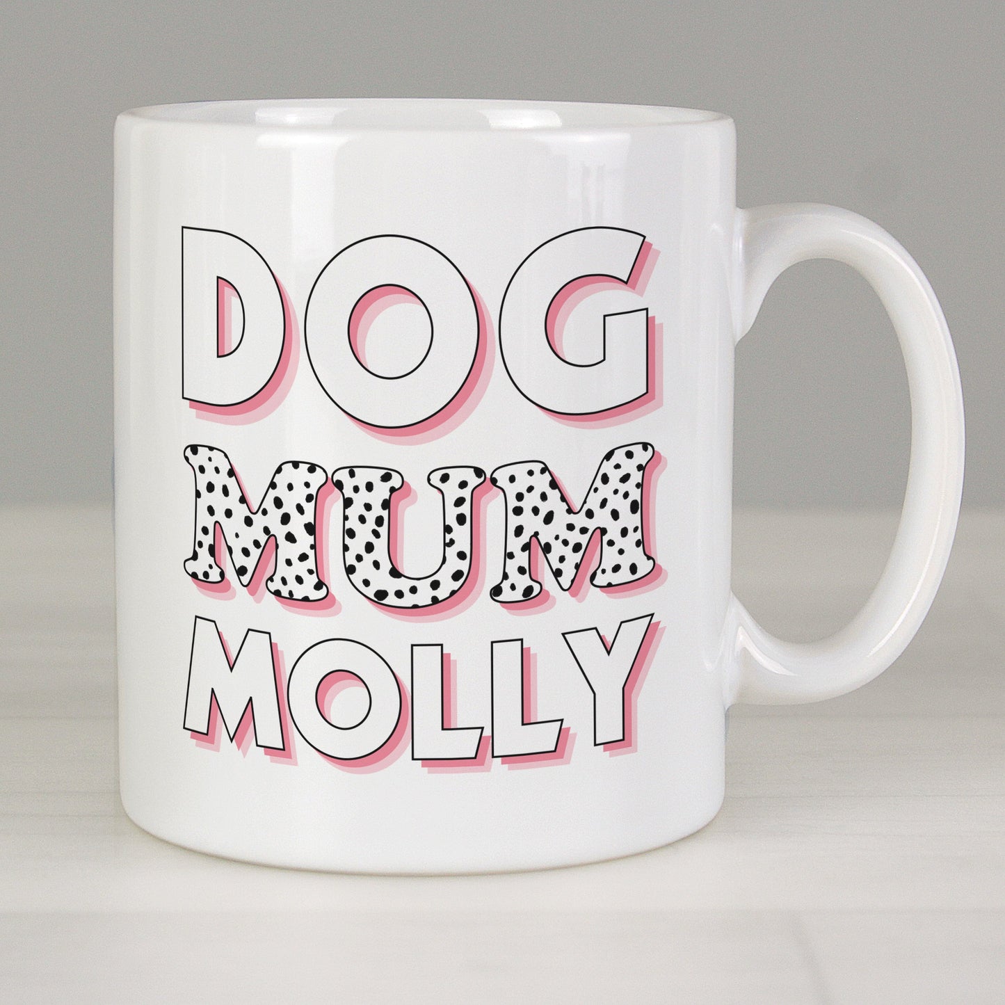 Personalised Dog Mum Pink Spots Mug: 3 - Mugs By Gift Moments