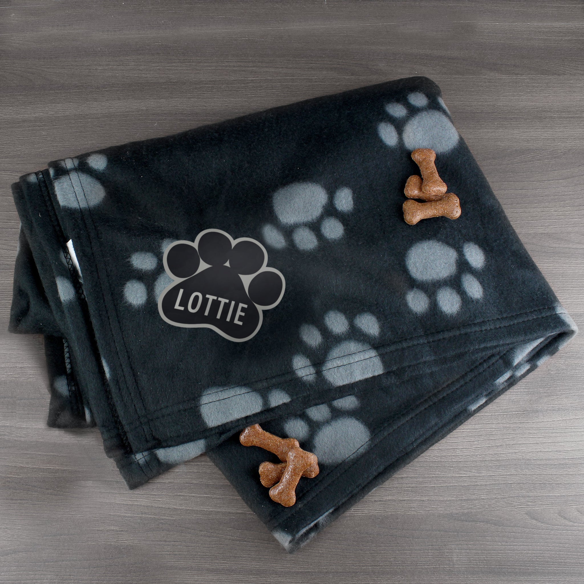 Personalised Dog Paw Print Fleece Blanket: 2 - Pet Products By Gift Moments