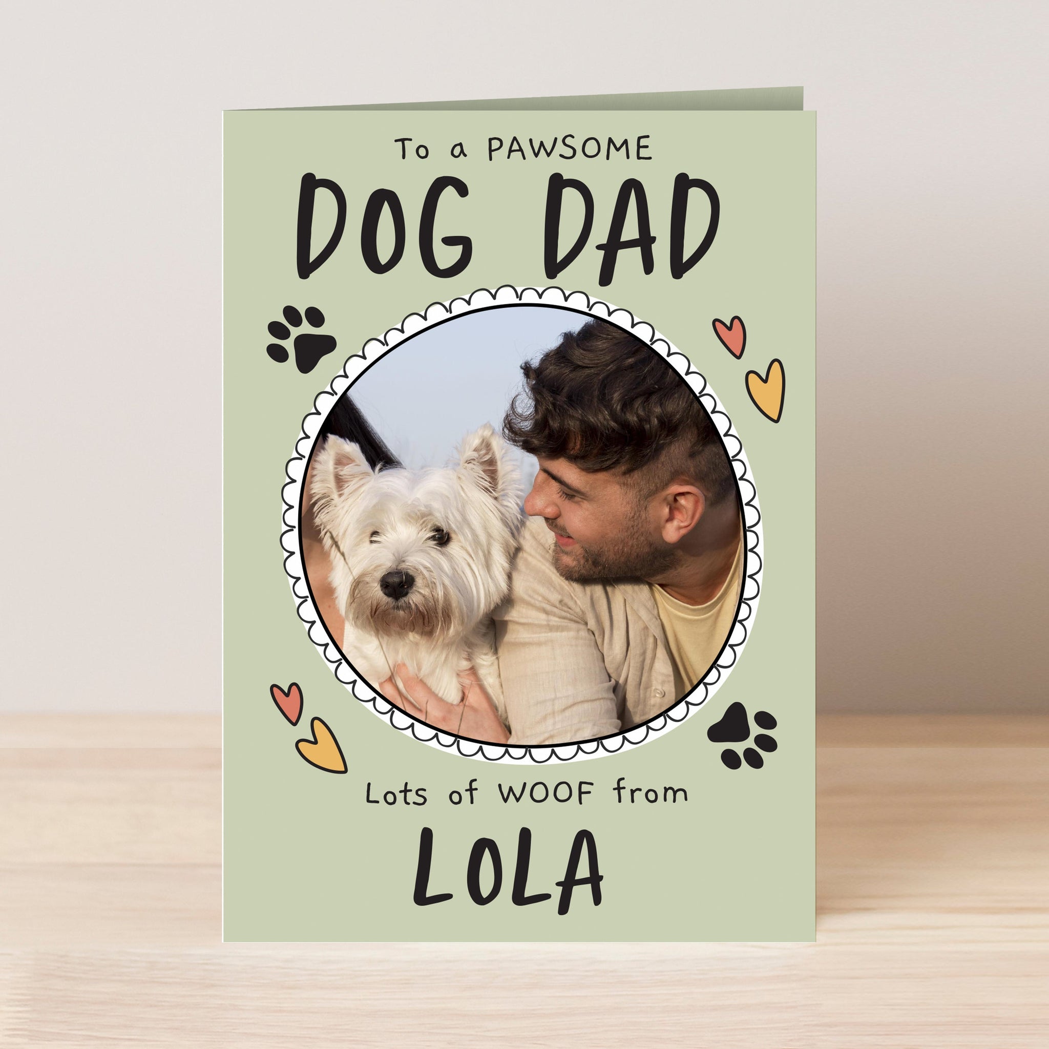 Personalised From the Dog Photo Upload Card: 1 - Greeting Cards By Gift Moments